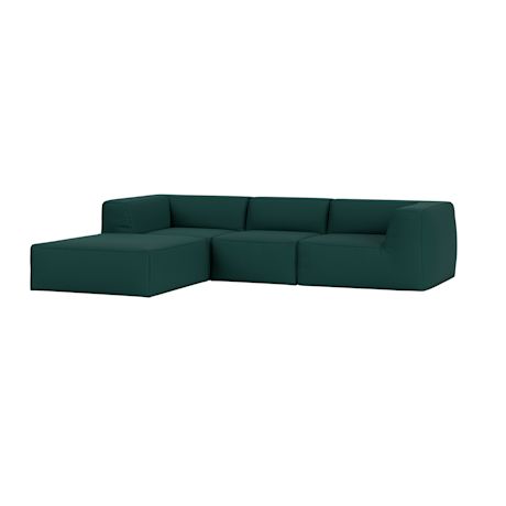 Great 3-seater Sofa Narrow Chaise Left, Autumn 0971