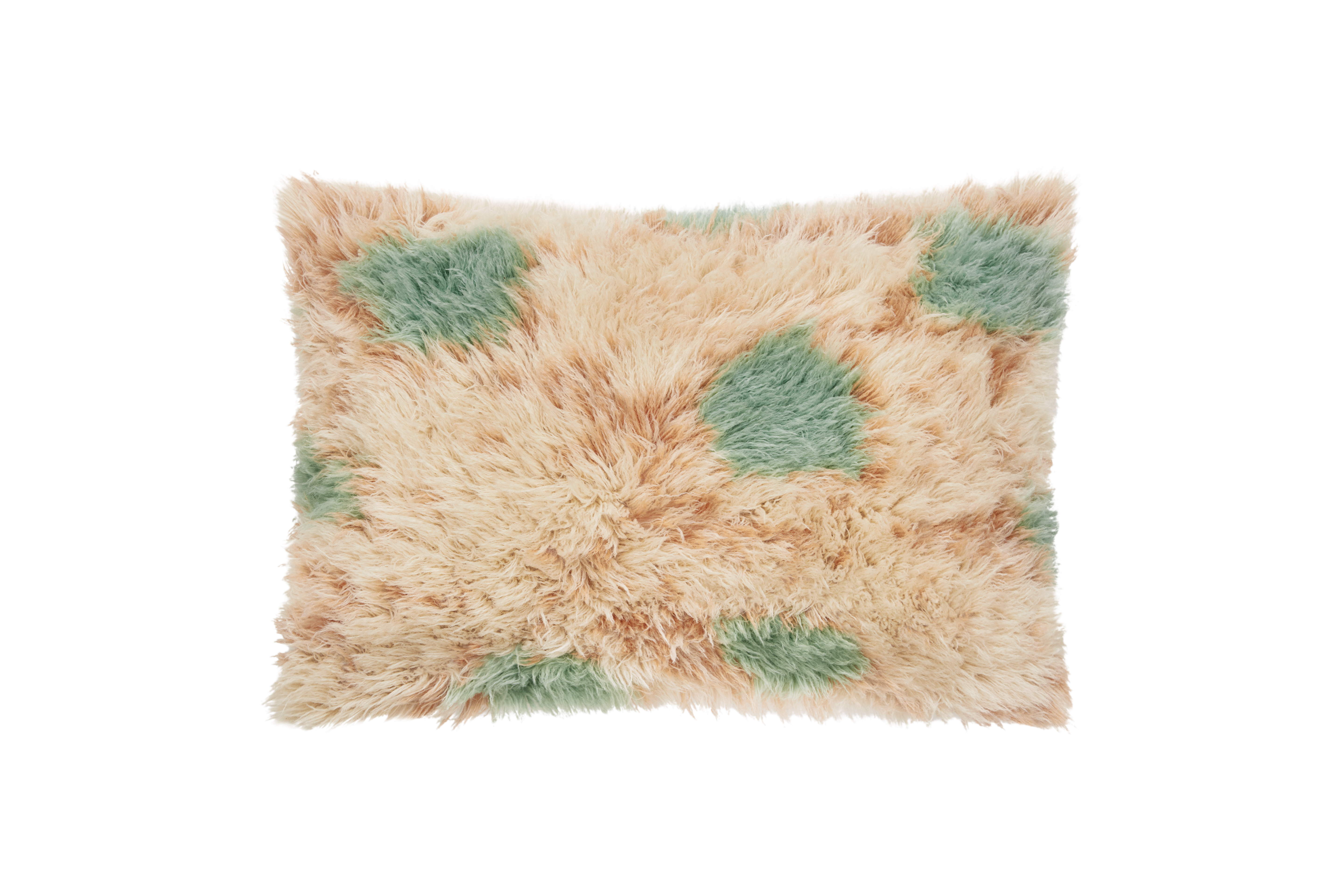 Turquoise faux fur discount pillow