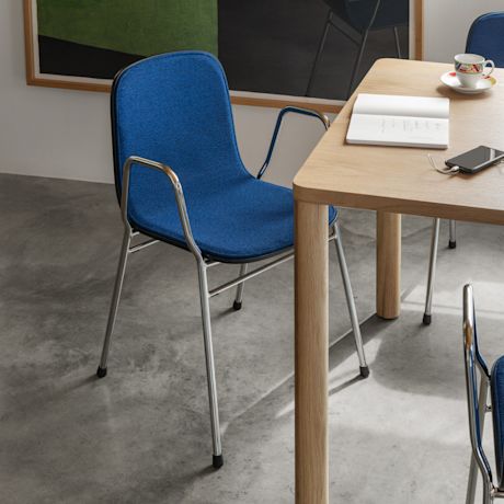 Touchwood Armchair, Cobalt / Chrome