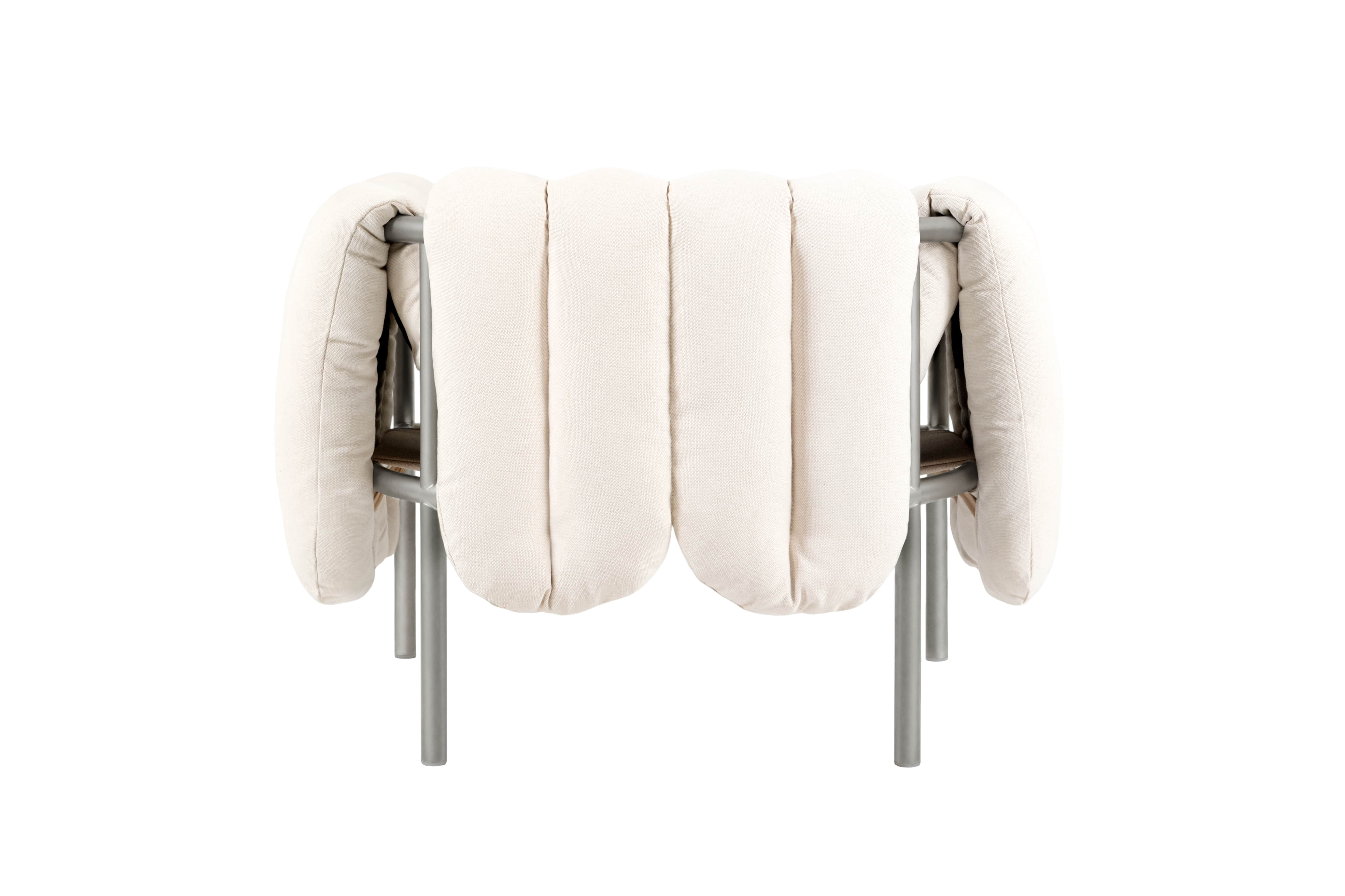 Puffy Lounge Chair, Natural / Stainless, Art. no. 20191 (image 4)