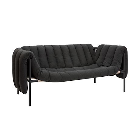 Puffy 2.5-seater Sofa, Anthracite / Black Grey