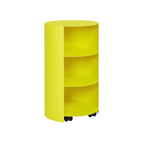 Hide Pedestal, Sulfur Yellow Textured