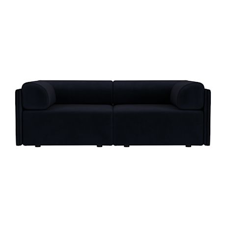 Palo Block 2-seater Sofa Low Back with Armrests, Velluto Coex VL30