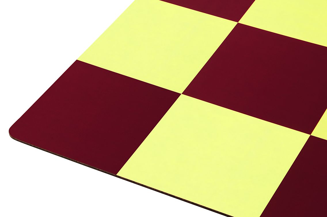 Check Placemat (Set of 2), Butter / Burgundy, Art. no. 31058 (image 2)