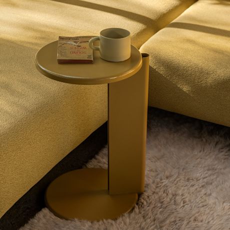 Lolly Side Table, Ochre Yellow Gloss