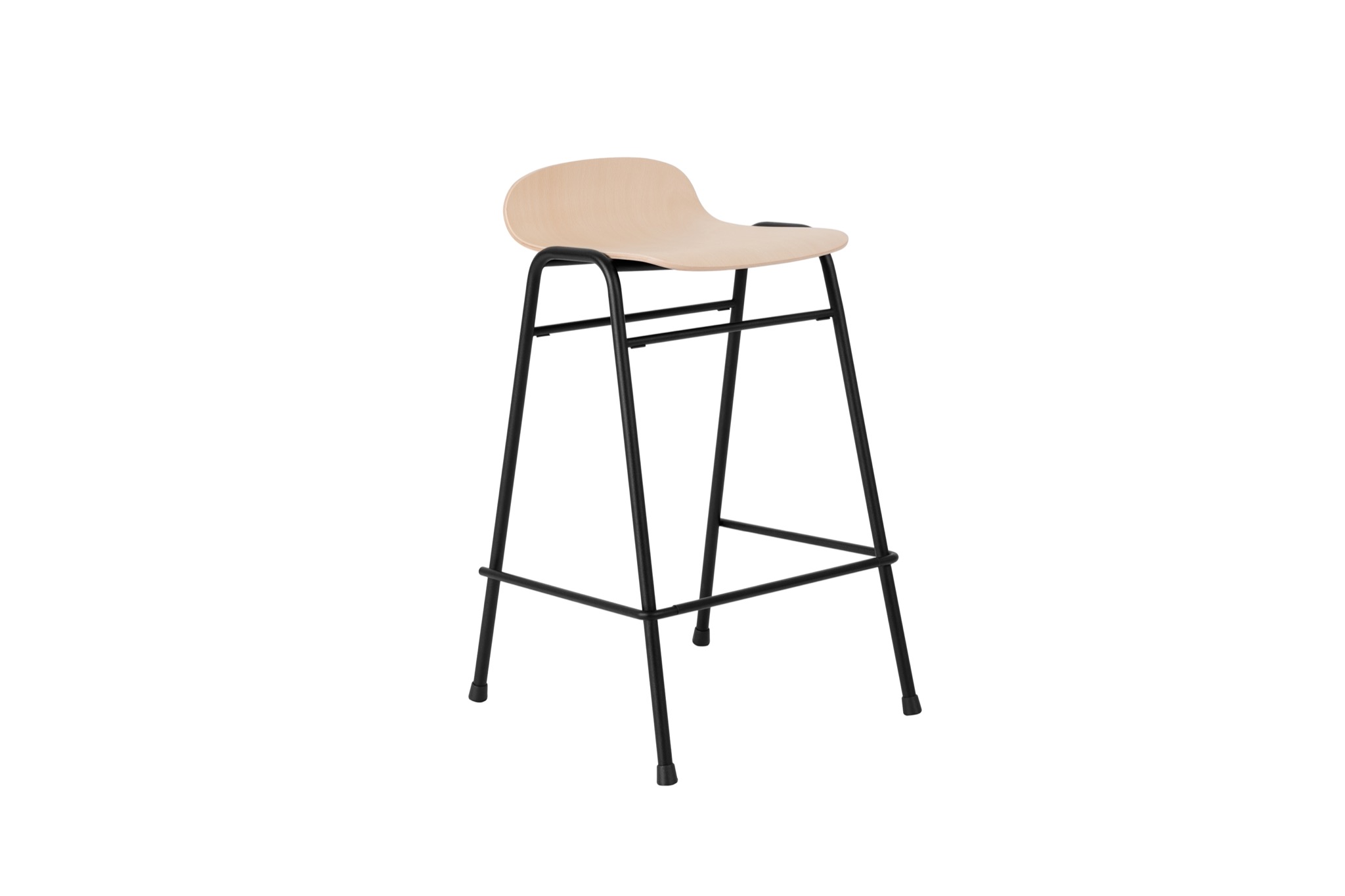 Touchwood Counter Stool Beech Black Hem