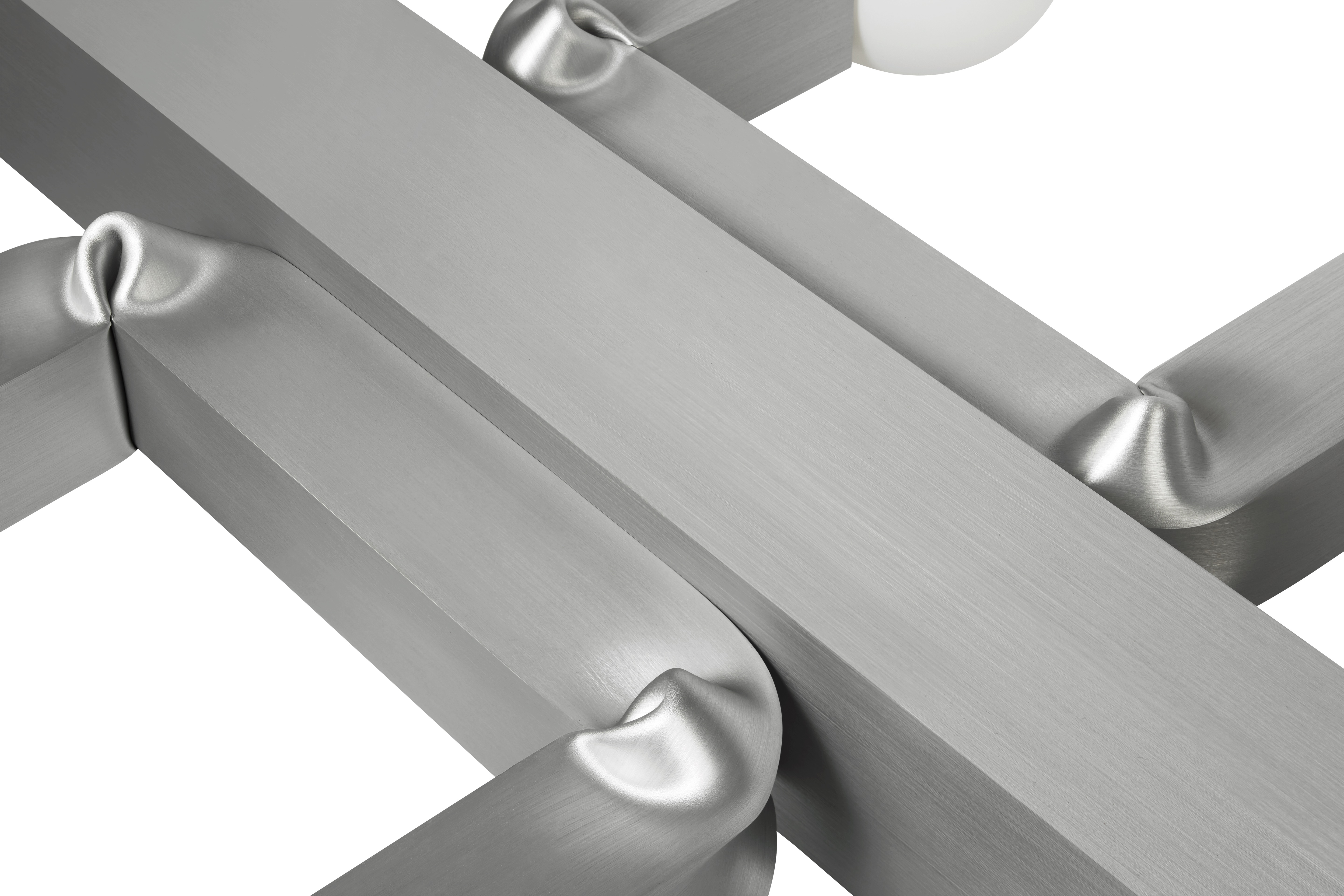 Knuckle Linear Chandelier, Brushed Aluminum, Art. no. 20463 (image 5)