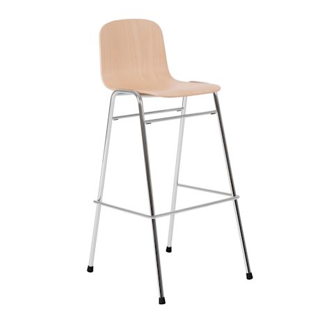 Touchwood Bar Chair, Beech / Chrome