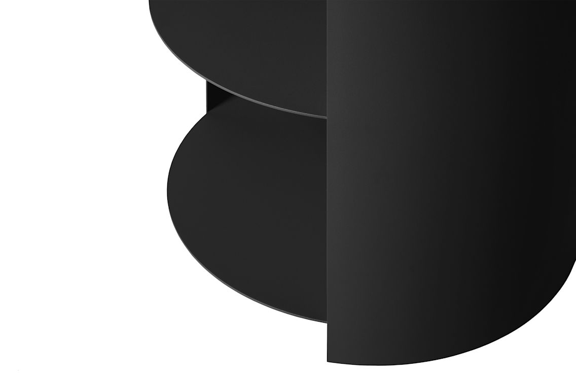 Hide Side Table, Jet Black Textured, Art. no. 30742 (image 3)