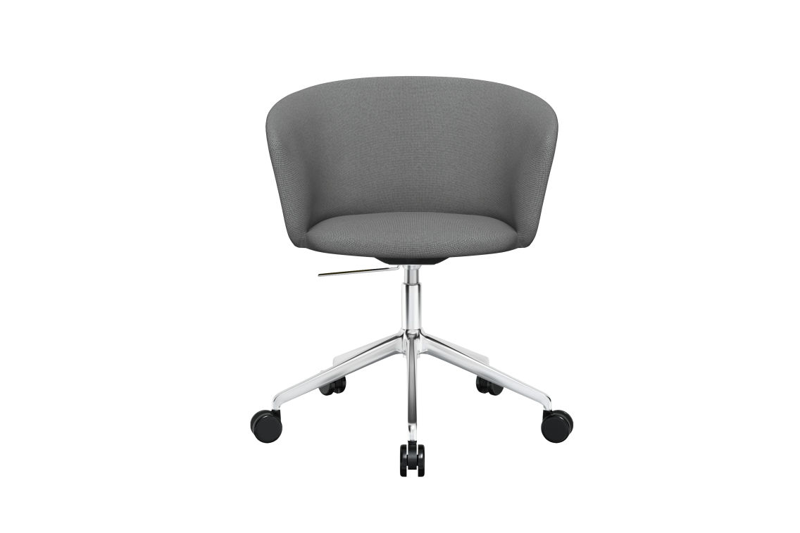 Kendo Swivel Chair 5-star Castors, Grey / Polished, Art. no. 30968 (image 2)