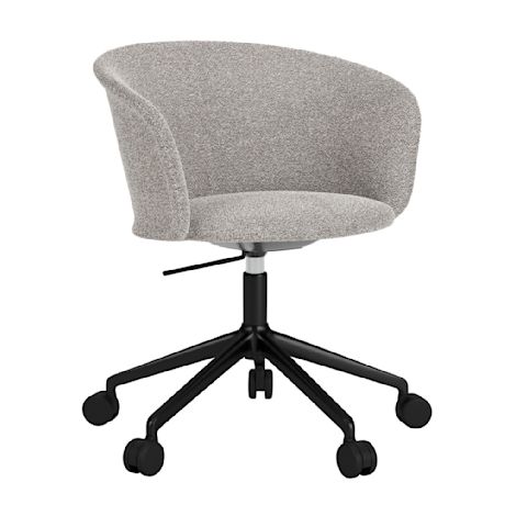 Kendo Swivel Chair 5-star Castors, Porcelain / Black