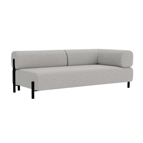 Palo 2-seater Sofa Chaise Right, Storr 612/Black