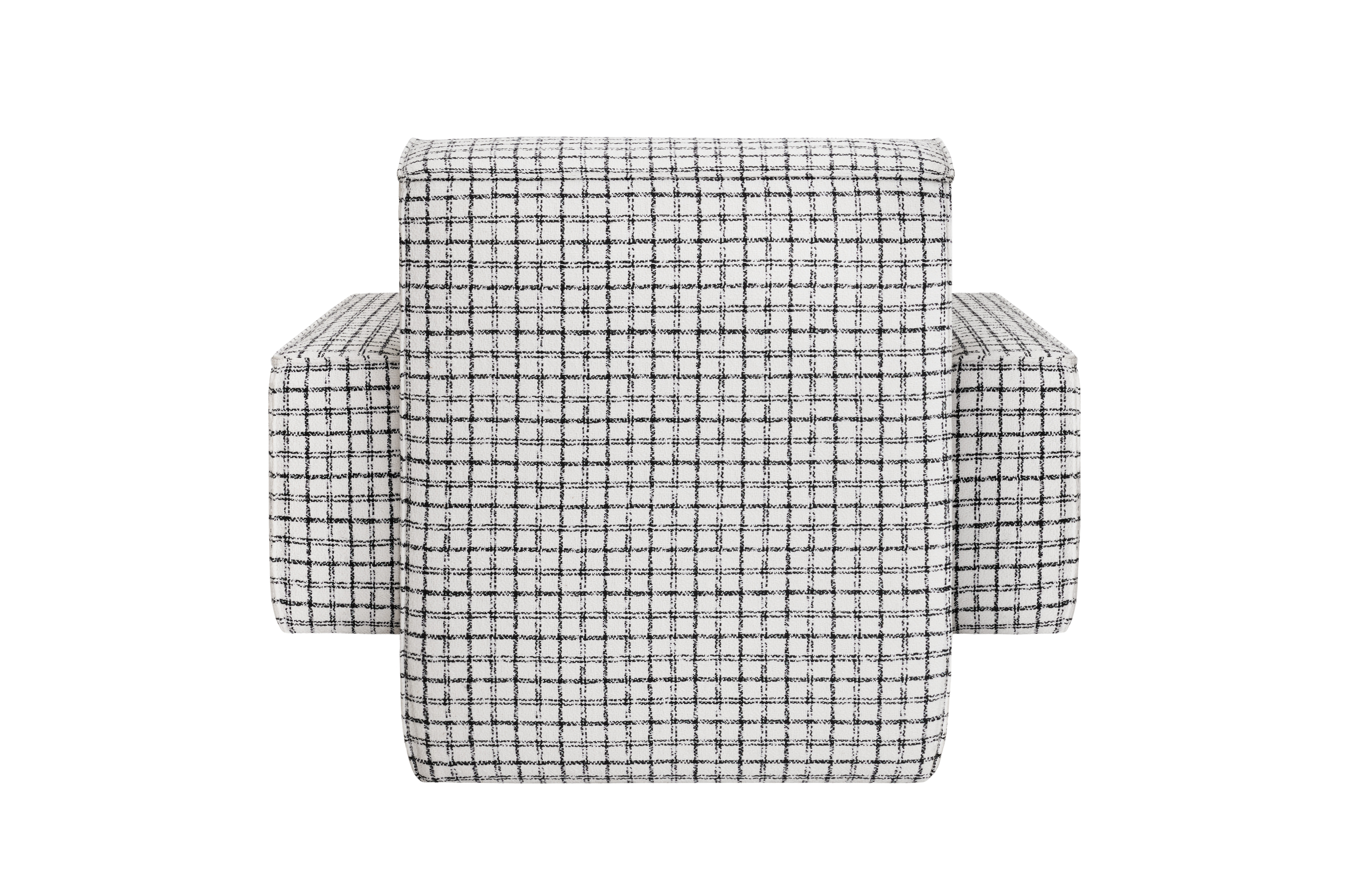 Hunk Lounge Chair With Armrests, Checkered Black / White (UK), Art. no. 31567 (image 4)