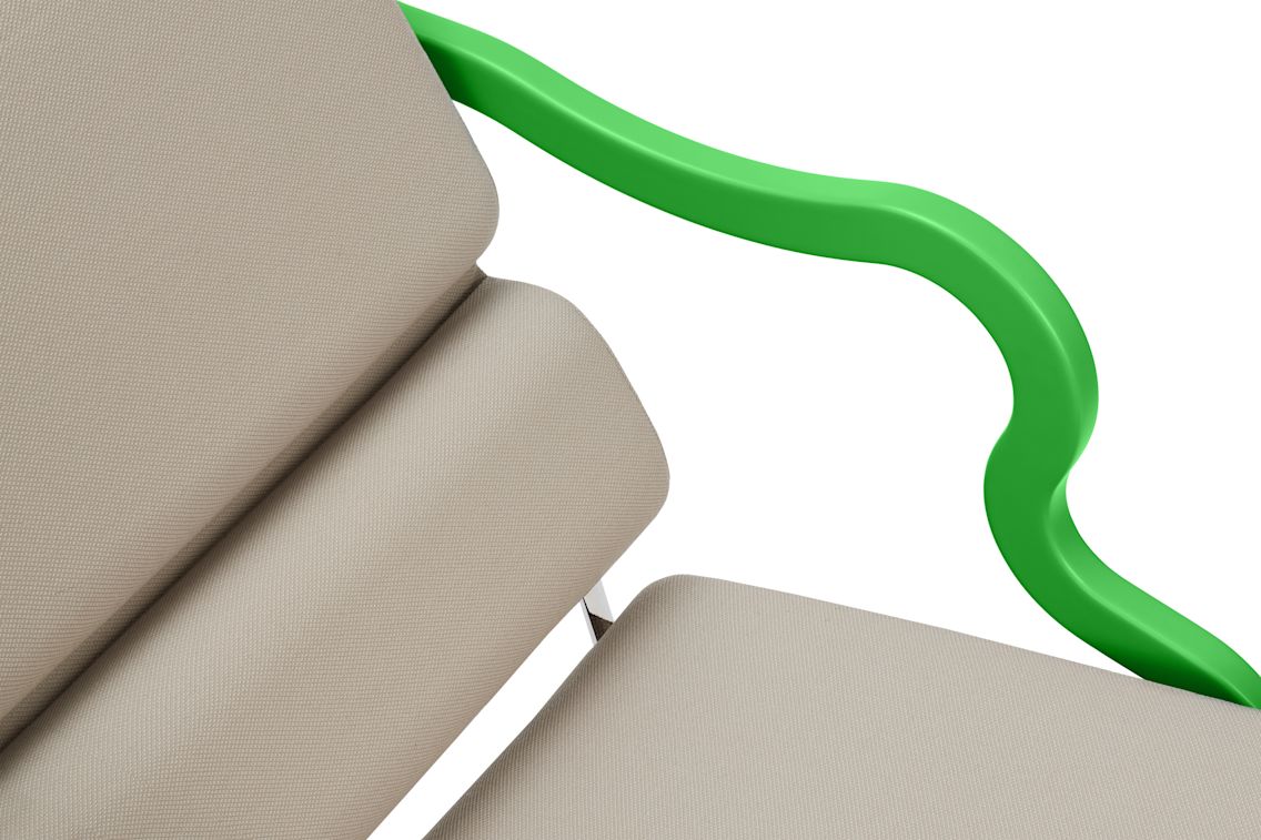 Experiment Lounge Chair, 501 / Green / Light Beige , Art. no. 30937 (image 5)