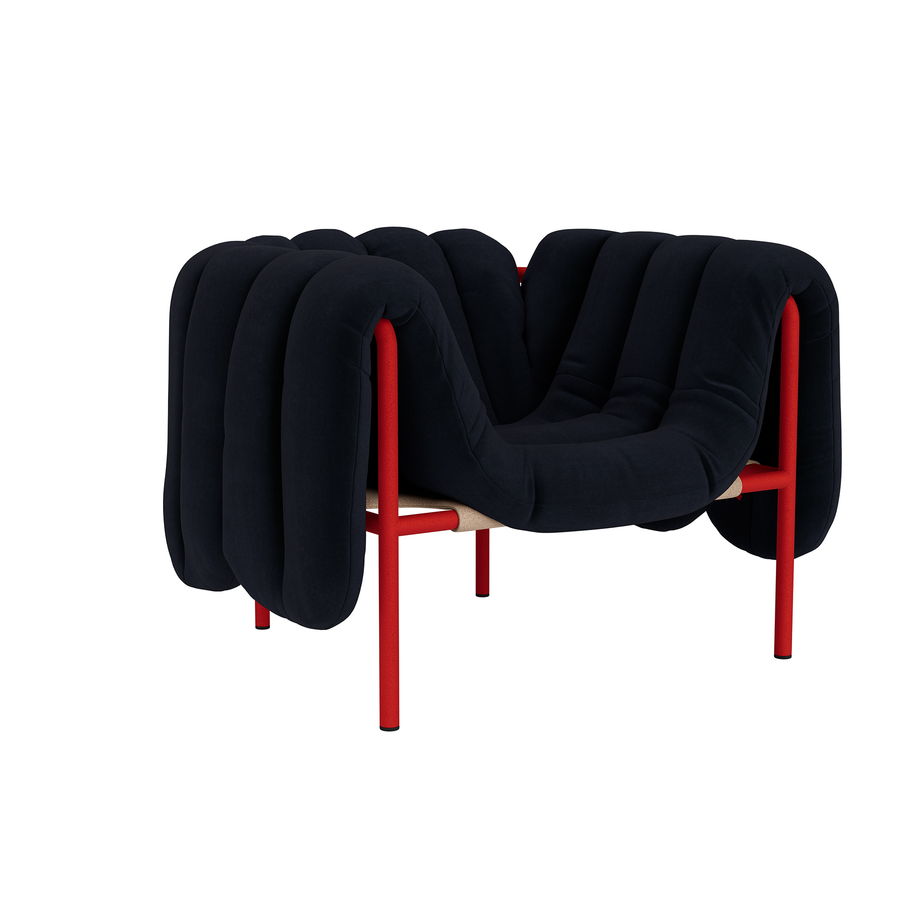 Puffy Lounge Chair, Velluto Coex VL30 / Traffic Red (UK), Art. no. 31852 (image 1)