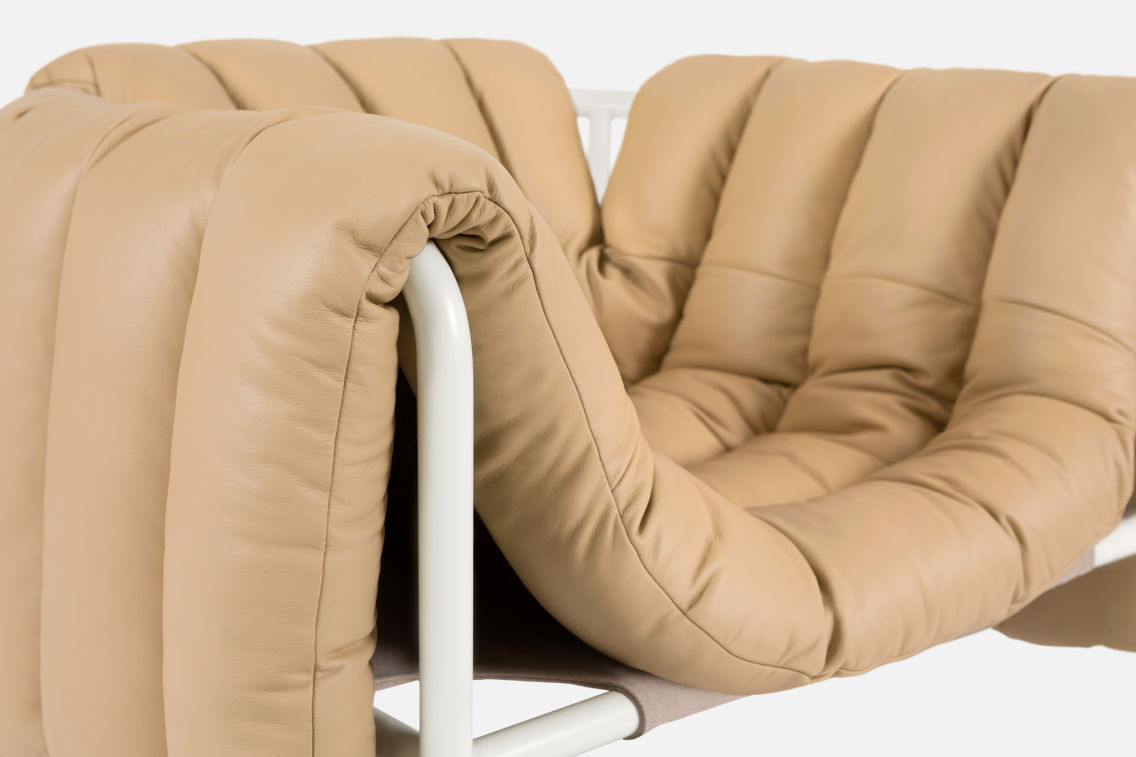 Puffy Lounge Chair, Sand Leather / Cream, Art. no. 20199 (image 6)