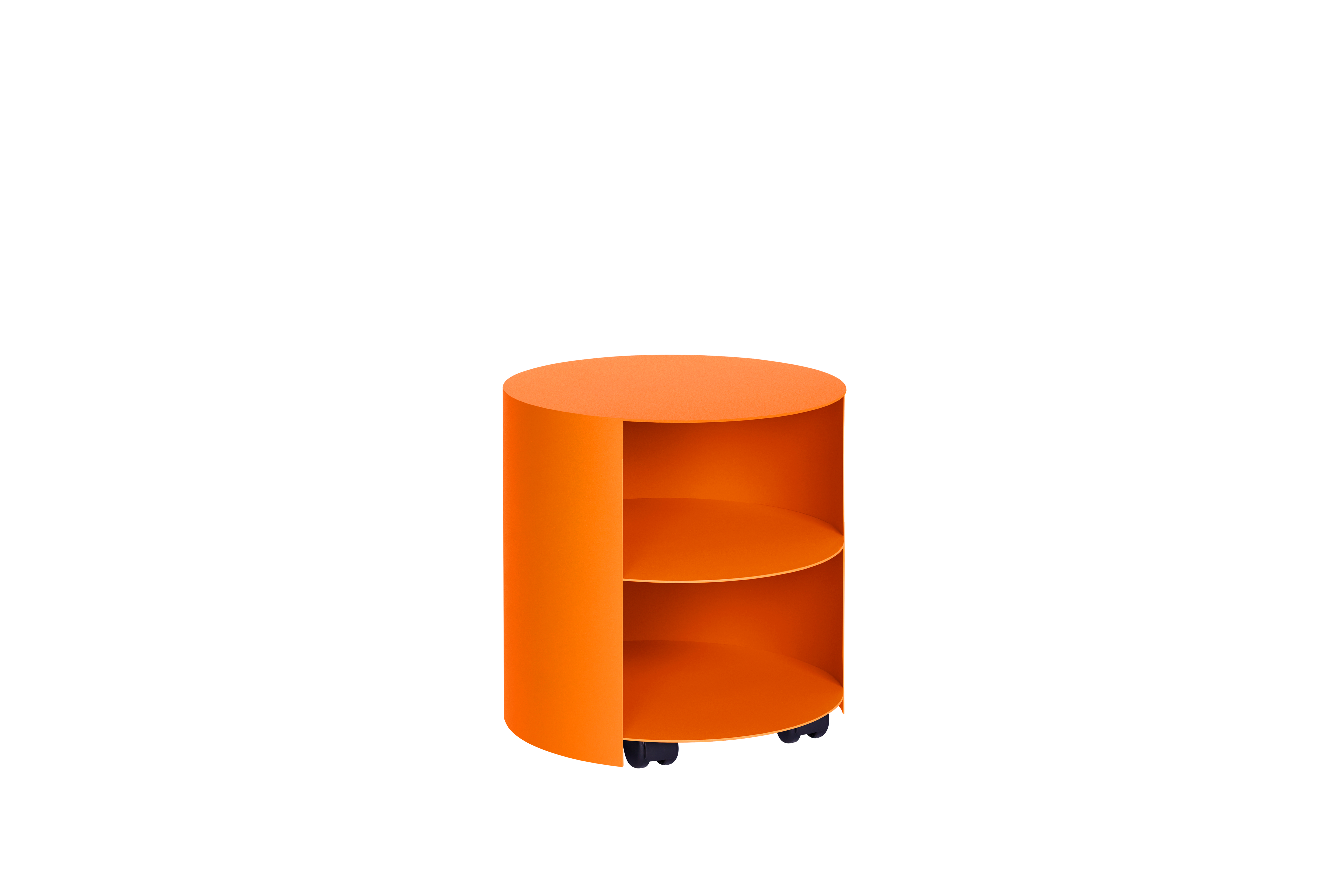 Hide Side Table, Pure Orange Textured, Art. no. 30743 (image 1)