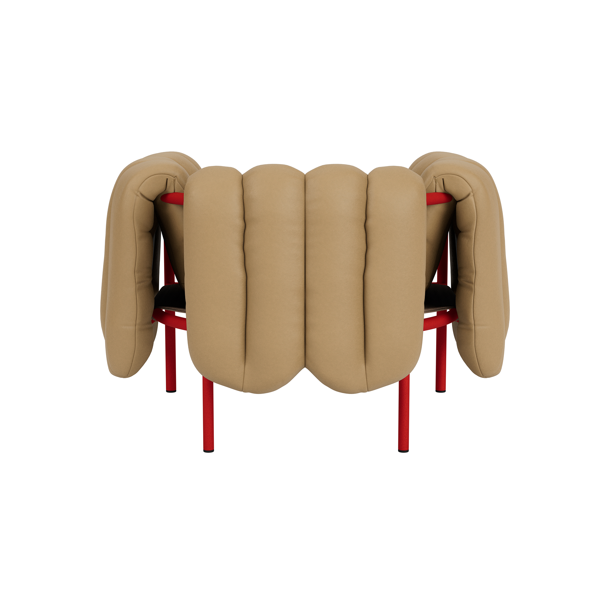 Puffy Lounge Chair, Elmosoft Leather 03009 / Traffic Red, Art. no. 90107 (image 5)