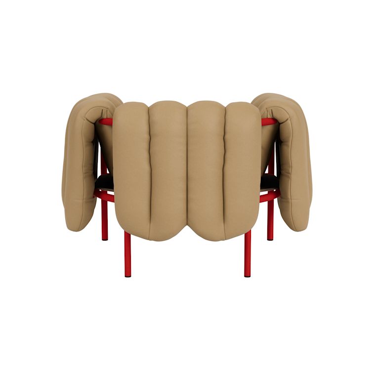 Puffy Lounge Chair, Elmosoft Leather 03009 / Traffic Red, Art. no. 90107 (image 5)