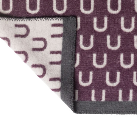 Arch Throw, Aubergine / Grey