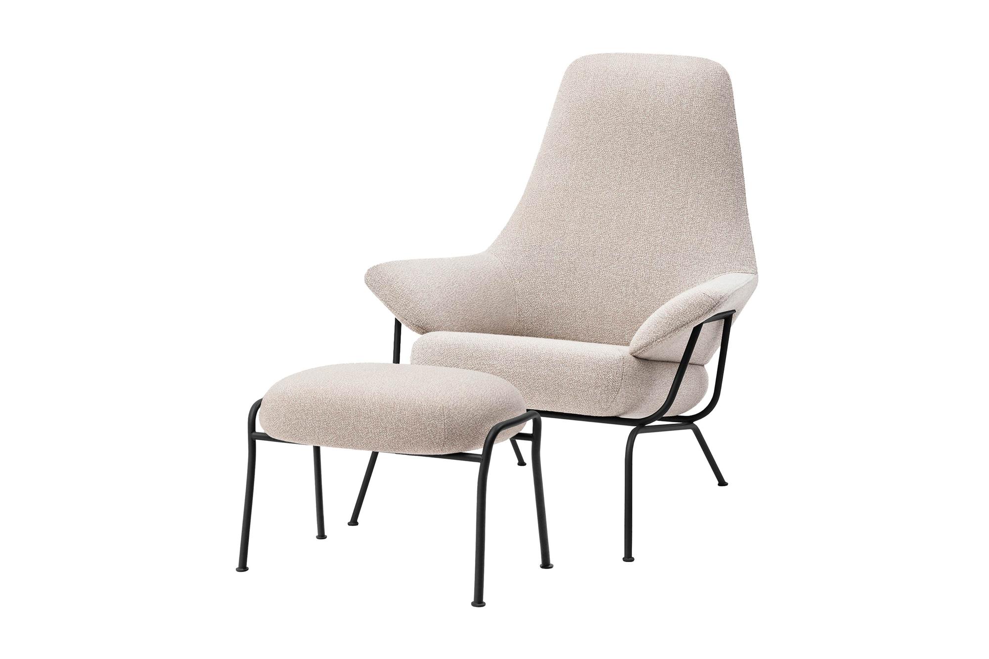 Hai Lounge Chair + Ottoman, Grey, Art. no. 20029 (image 1)