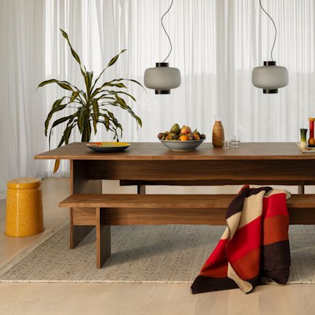Bookmatch Table 275 cm / 108.3 in + Benches, Walnut