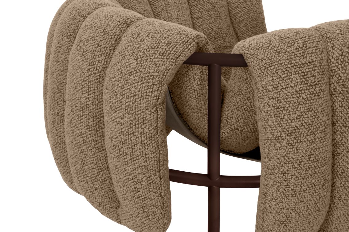 Puffy Lounge Chair, Sawdust / Chocolate Brown, Art. no. 20468 (image 2)