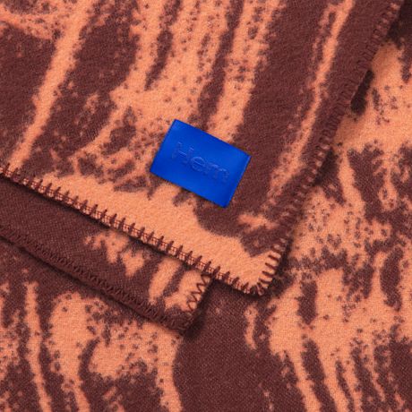 Glitch Throw, Coral / Rust Red