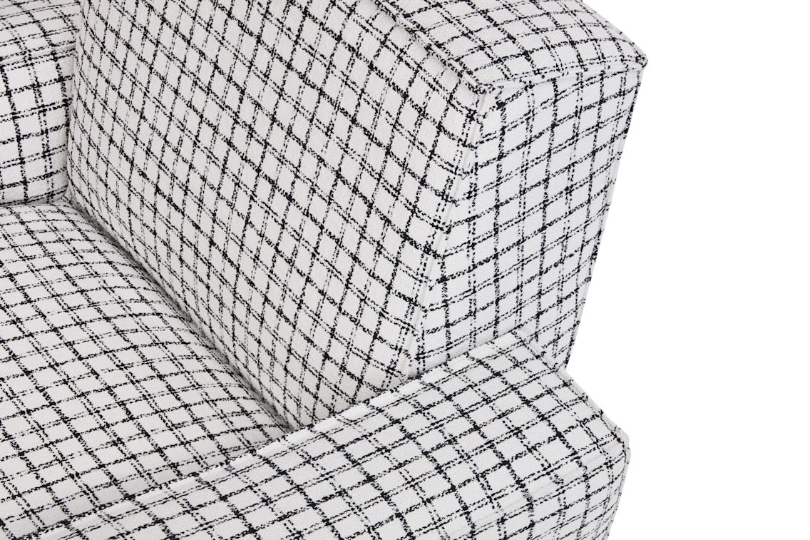 Hunk Lounge Chair With Armrests, Checkered Black / White, Art. no. 31541 (image 5)