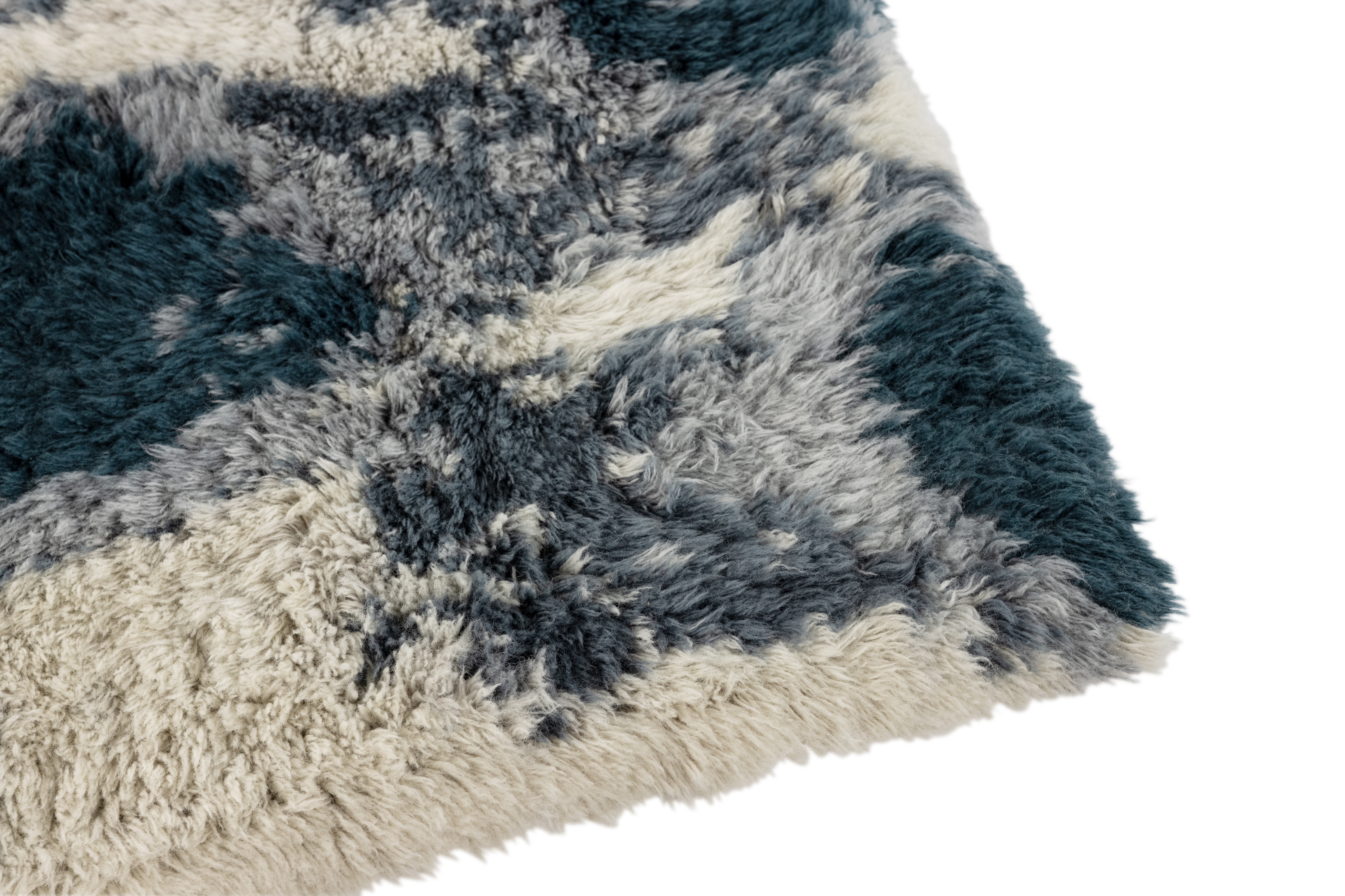 Monster Rug Extra Large, Dark Teal / Off-white — Hem