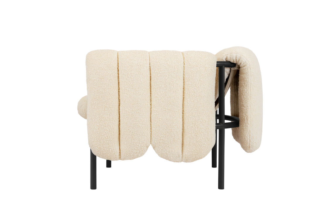 Puffy Lounge Chair, Eggshell / Black Grey, Art. no. 20296 (image 3)