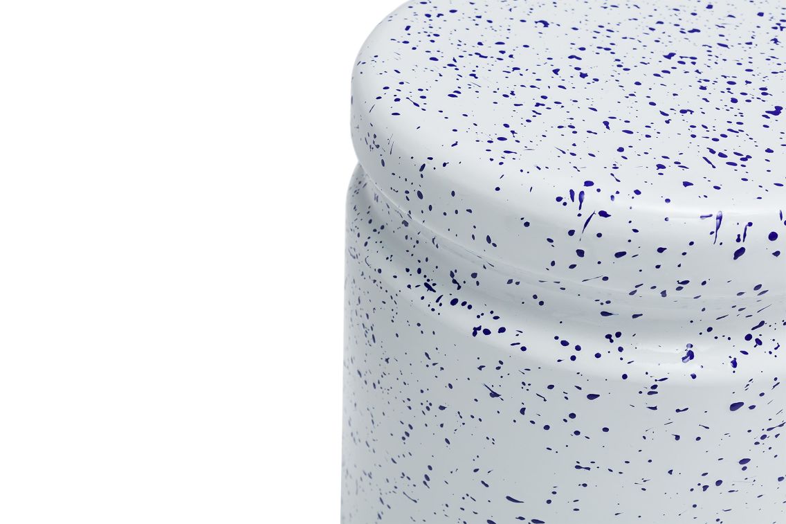 Last Stool, White / Blue Splatter, Art. no. 14147 (image 2)