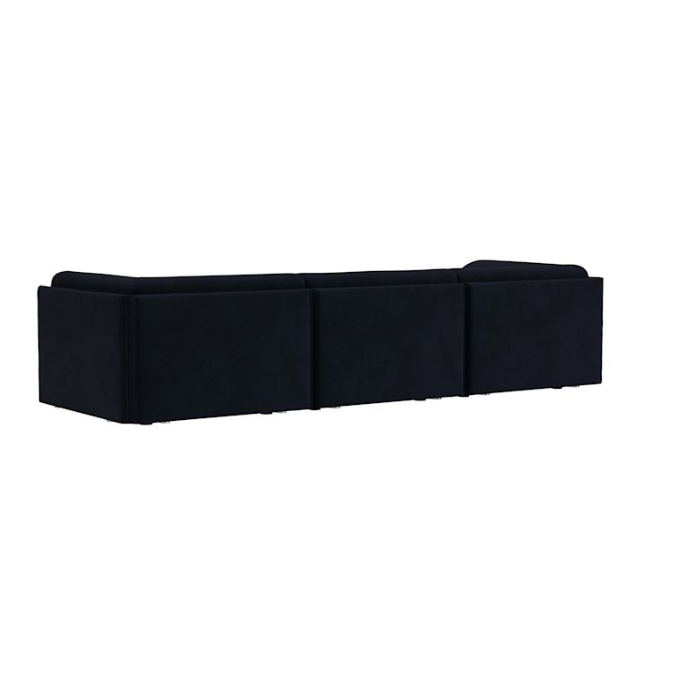 Palo Block 3-seater Sofa Low Back with Armrests, Velluto Coex VL30 (UK), Art. no. 31946 (image 4)