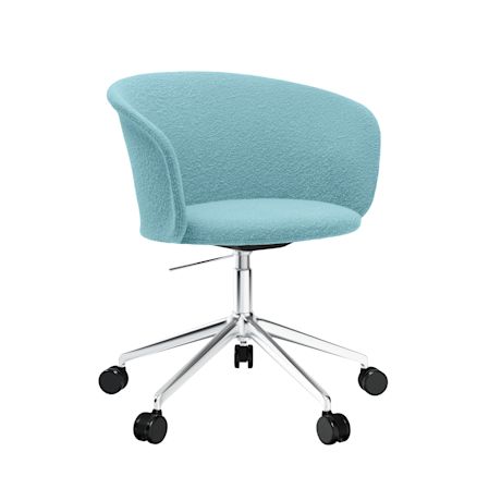 Kendo Swivel Chair 5-star Castors, Icicle / Polished