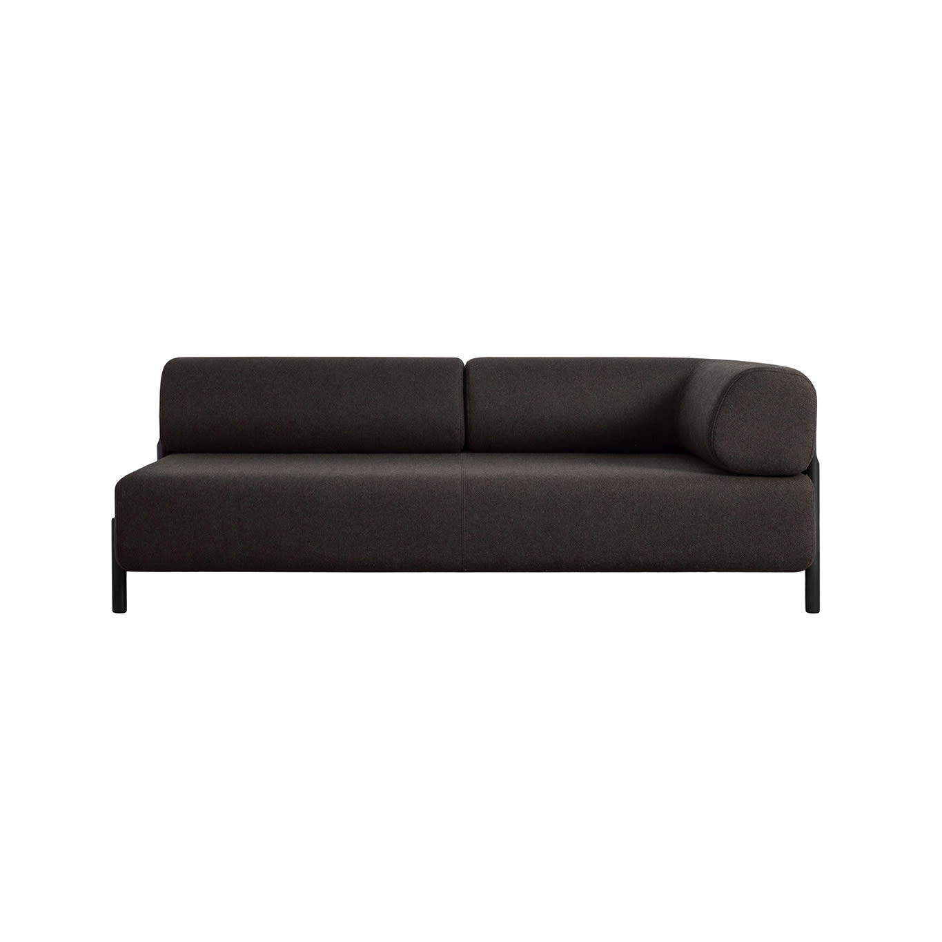 2-seater Sofa Chaise Right, Brown-Black