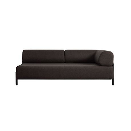 Palo 2-seater Sofa Chaise Right, Brown-Black