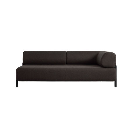 Palo 2-seater Sofa Chaise Right, Brown-Black