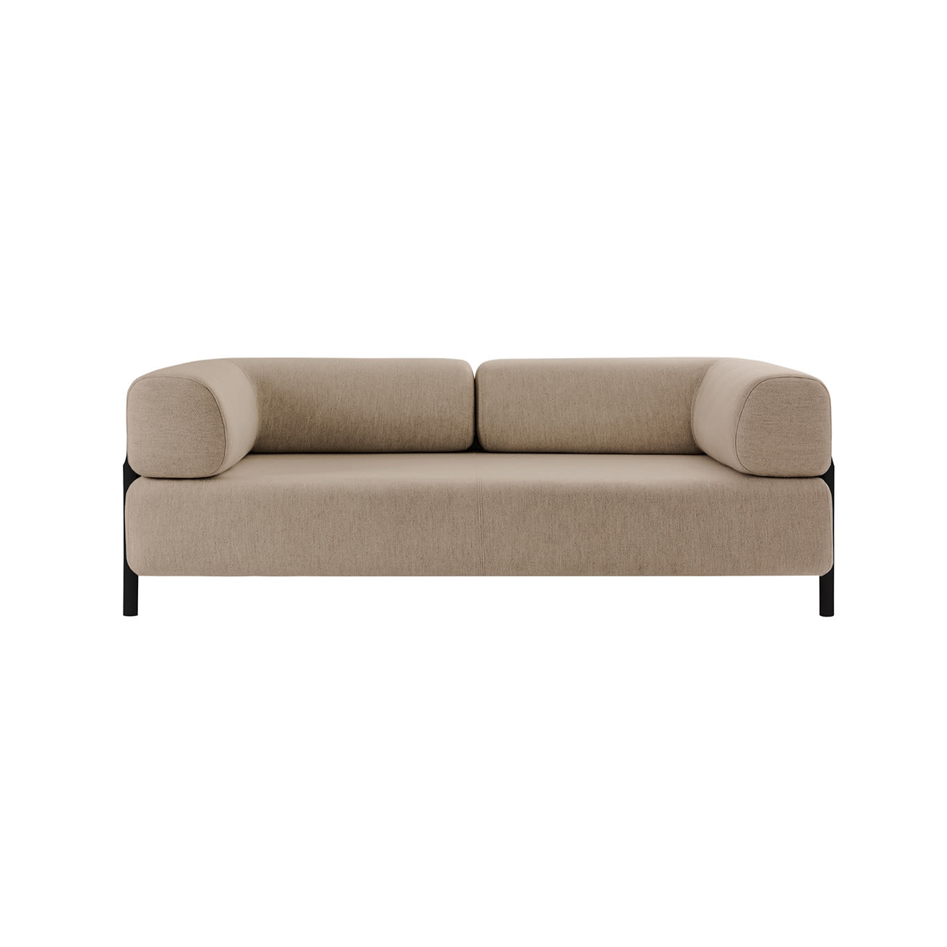 2-seater Sofa with Armrests, Beige