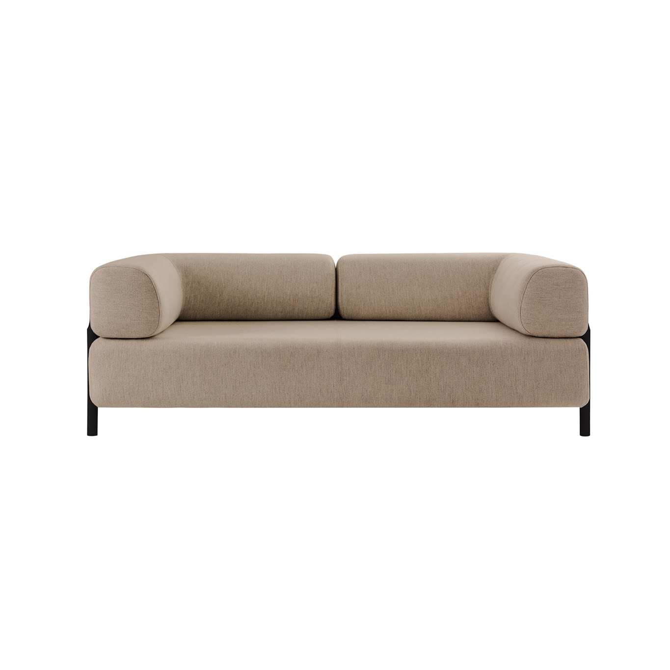 2-seater Sofa with Armrests, Beige (UK)