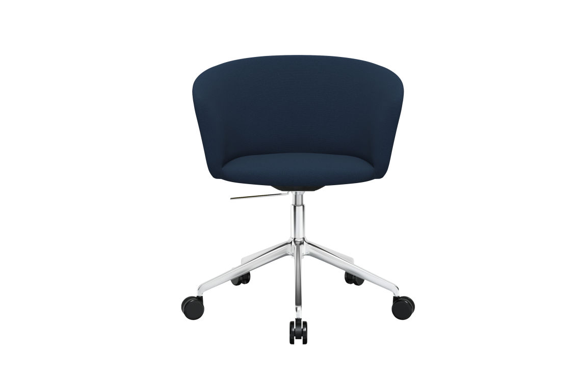Kendo Swivel Chair 5-star Castors, Dark Blue / Polished (UK), Art. no. 20547 (image 2)