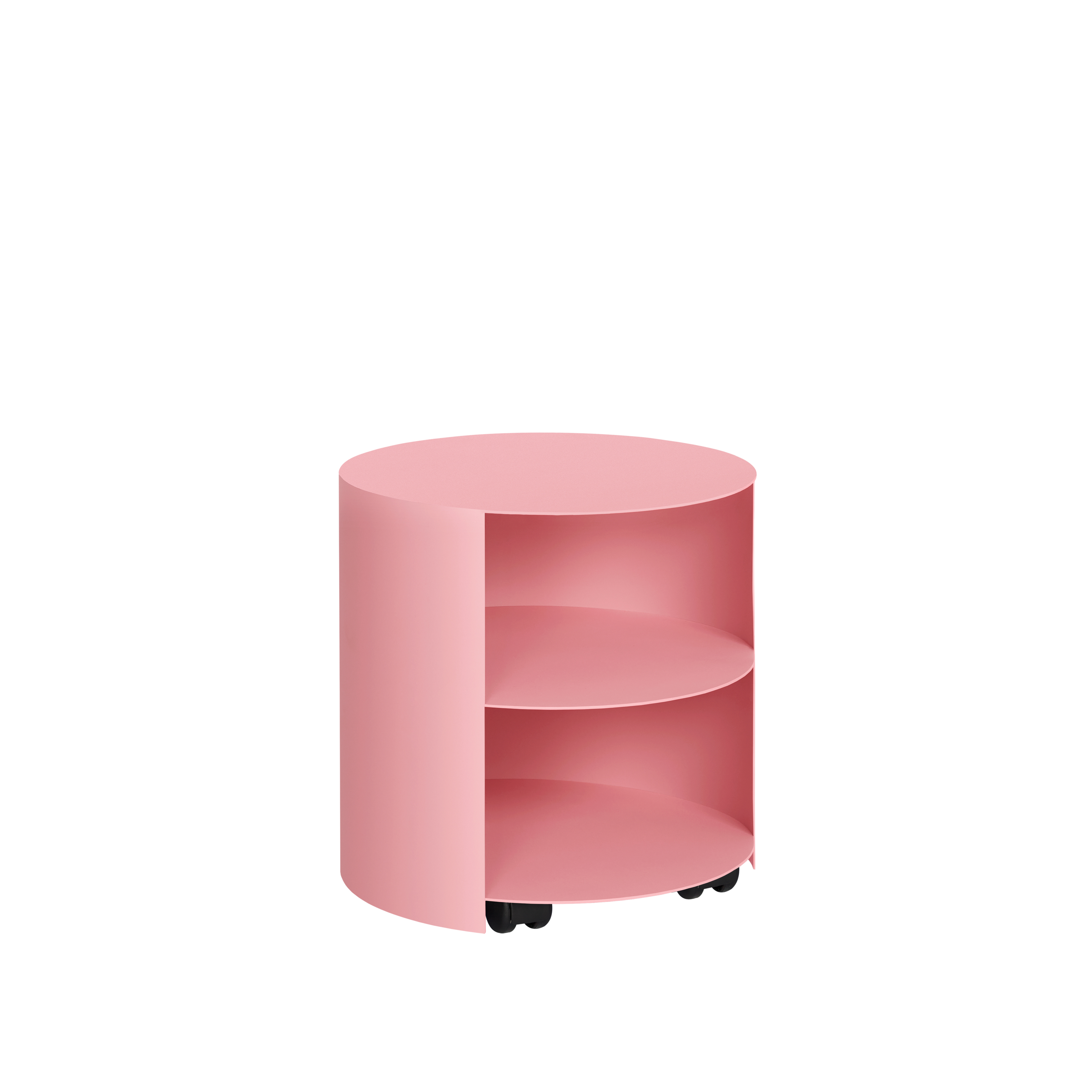 Hide Side Table, Light Pink Textured