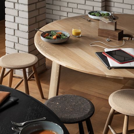 Alle Table Round Table 150 cm / 59 in Media, Natural Oak