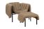 Puffy Lounge Chair + Ottoman, Sawdust / Black Grey, Art. no. 20320 (image 1)