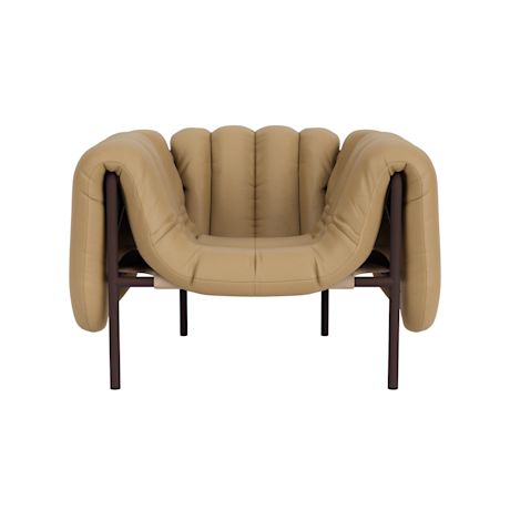 Puffy Lounge Chair, Elmosoft Leather 03009 / Chocolate Brown (UK)