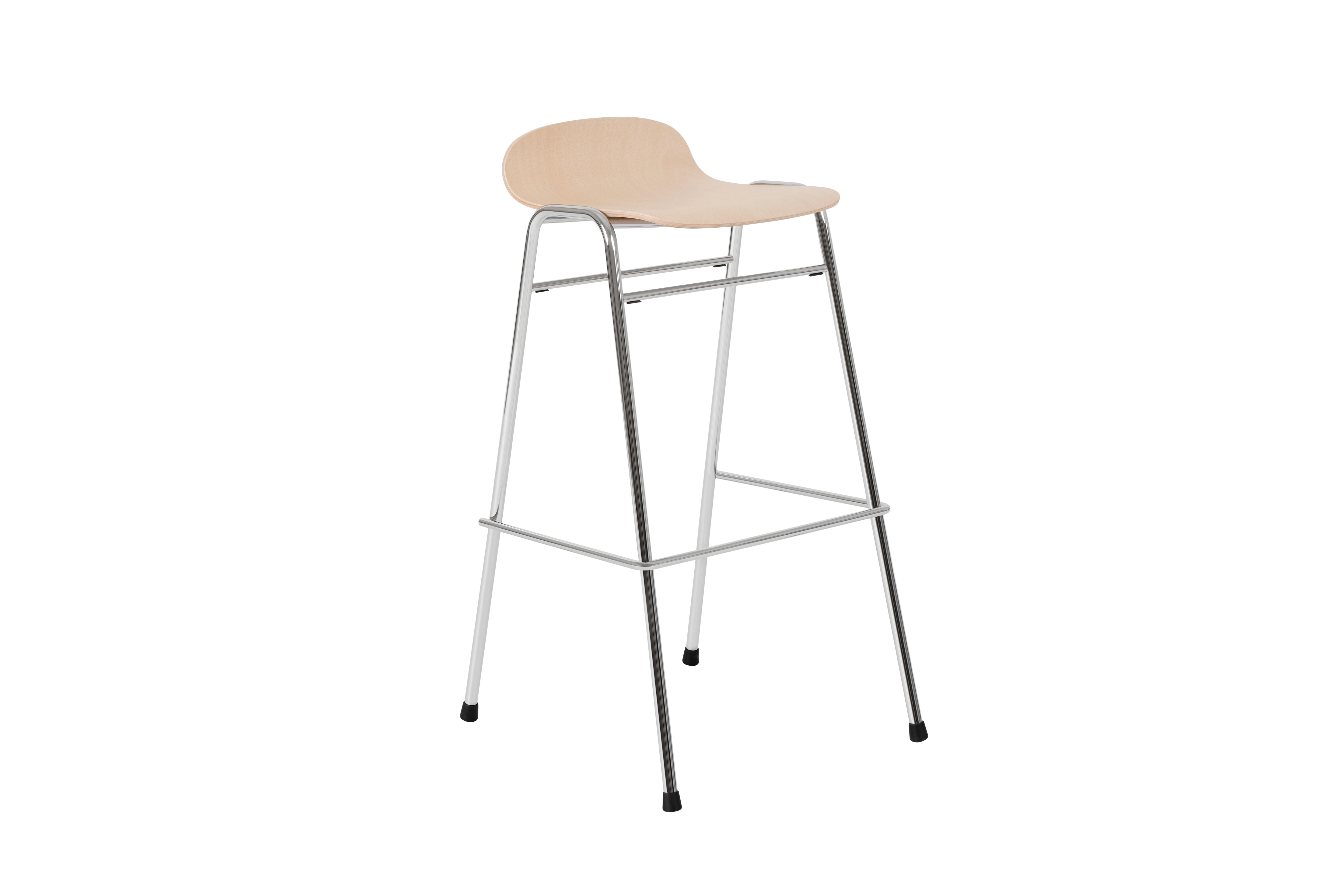 Touchwood Bar Stool, Beech / Chrome, Art. no. 20176 (image 1)
