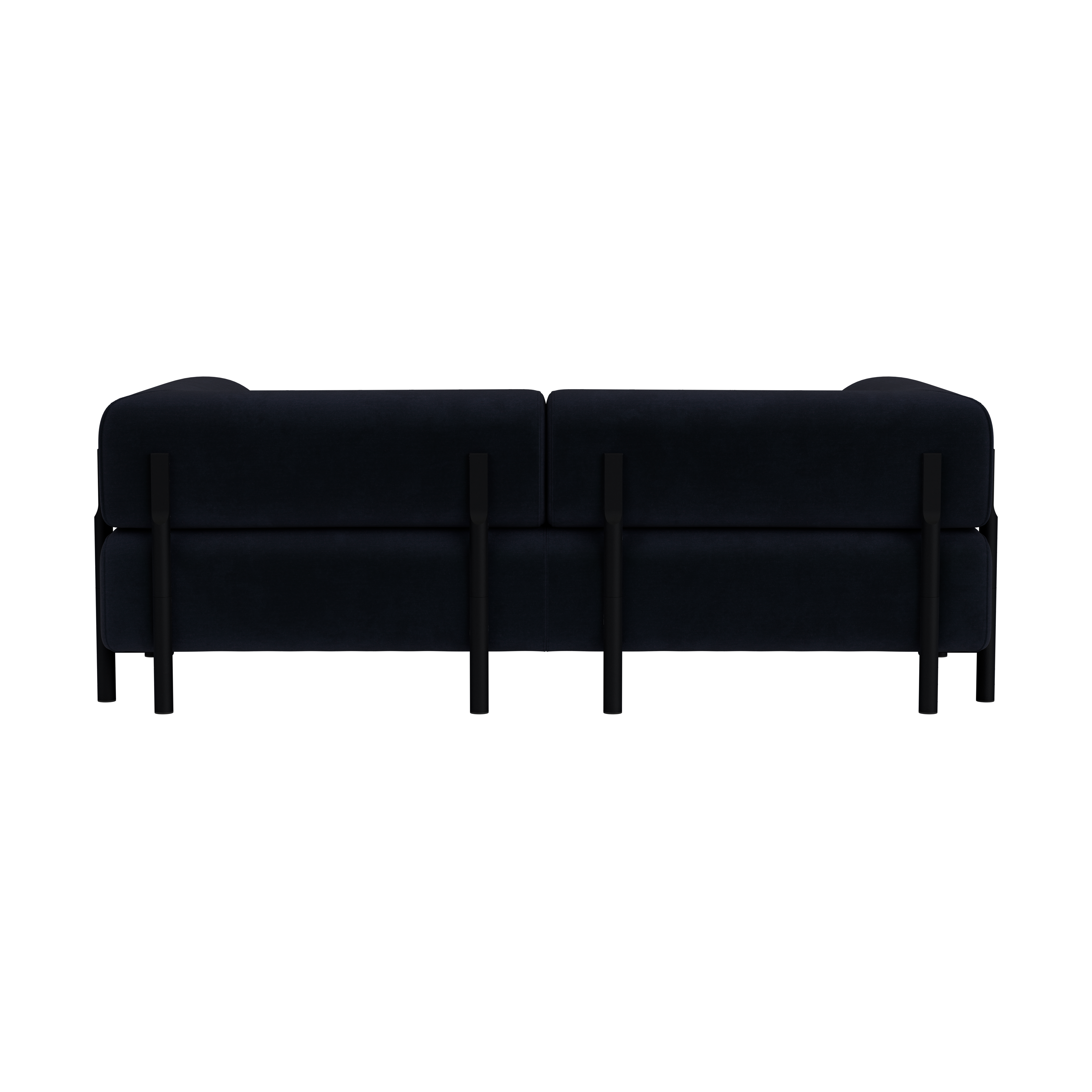 Palo 2-seater Sofa with Armrests, Velluto Coex VL30/Black, Art. no. 31876 (image 4)