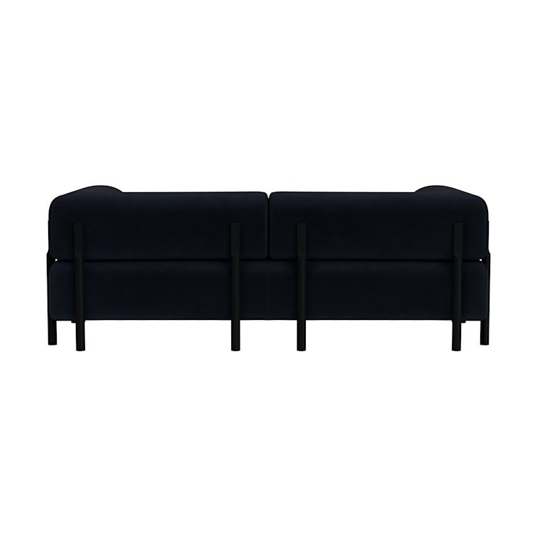 Palo 2-seater Sofa with Armrests, Velluto Coex VL30/Black, Art. no. 31876 (image 4)