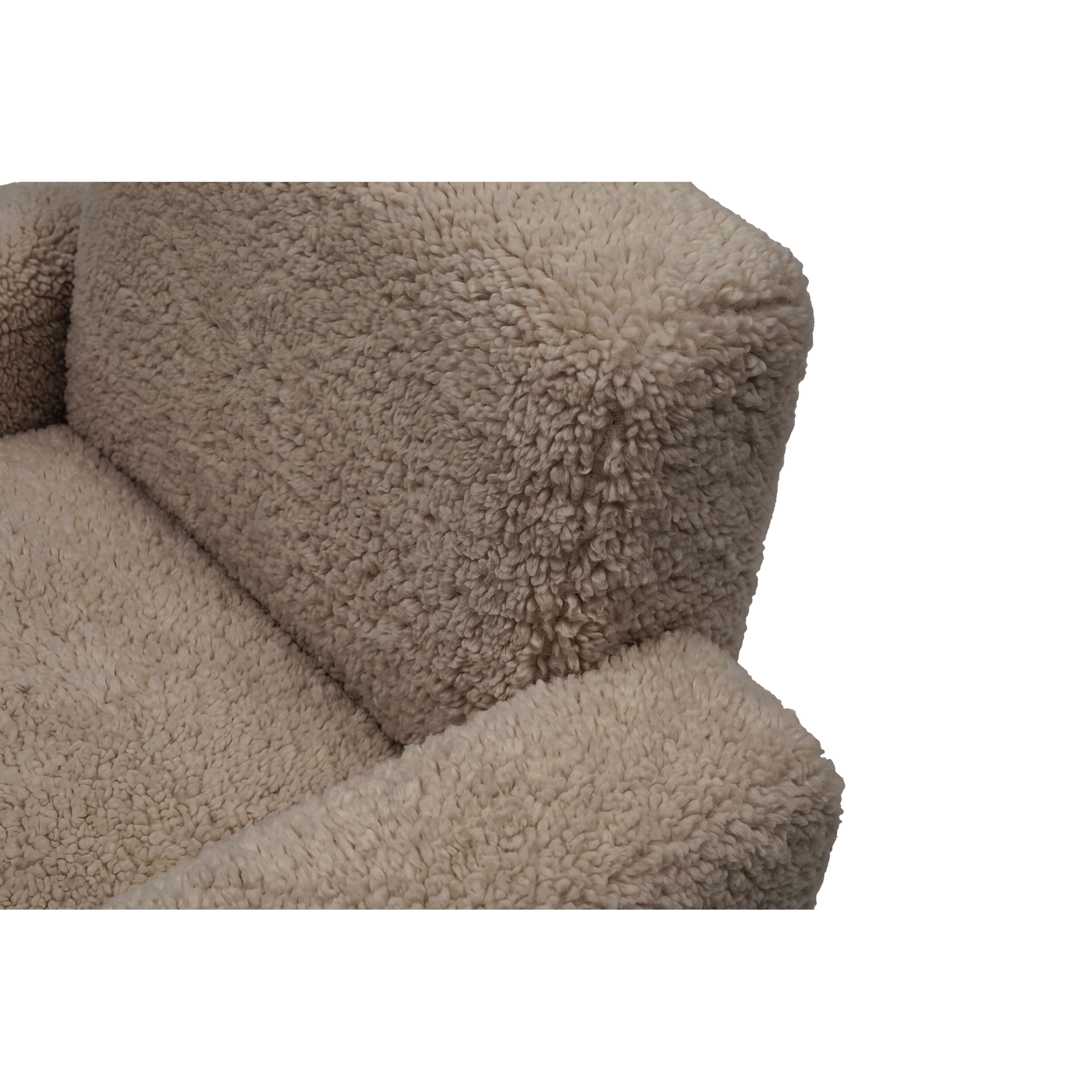 Hunk Lounge Chair With Armrests, Curly 17mm 07 Sahara, Art. no. 32173 (image 7)