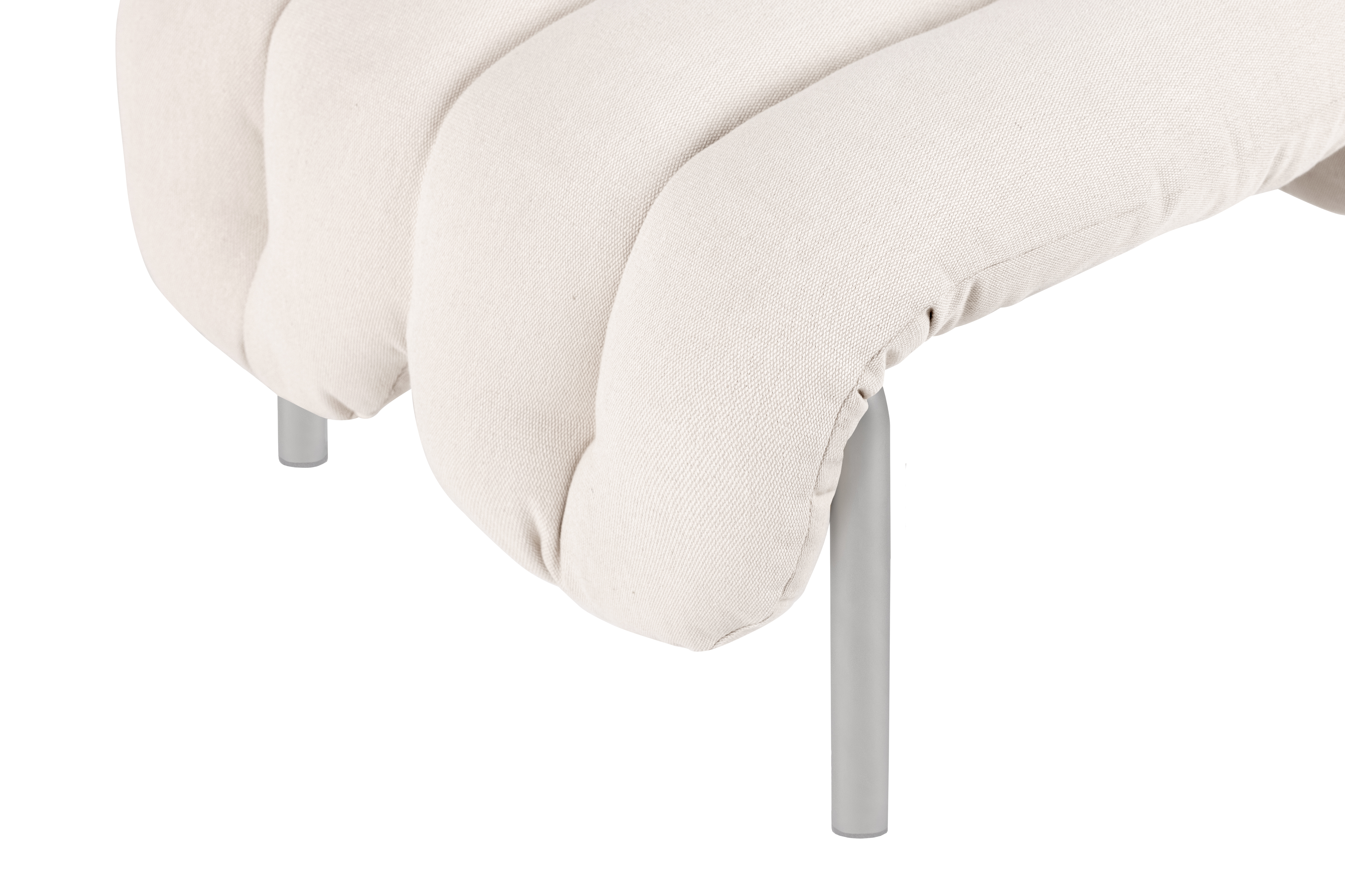 Puffy Lounge Chair + Ottoman, Natural / Stainless, Art. no. 20307 (image 2)