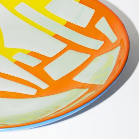 Offcut Plate, Yellow / Orange / Green